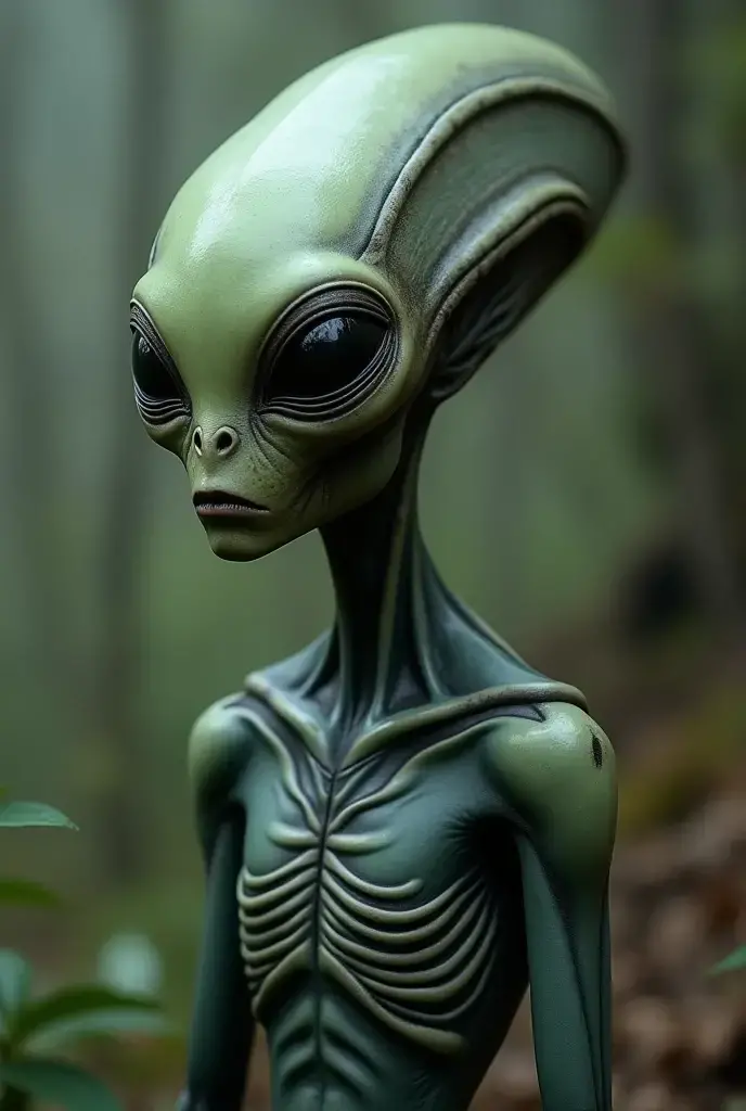 cinematic movie scene of a  futuristic alien with pale skin and big black eyes, hiding in the forest, in the dark, among the trees and bushes, grass and flowers in the foreground,
<lora:Alien:0.8>