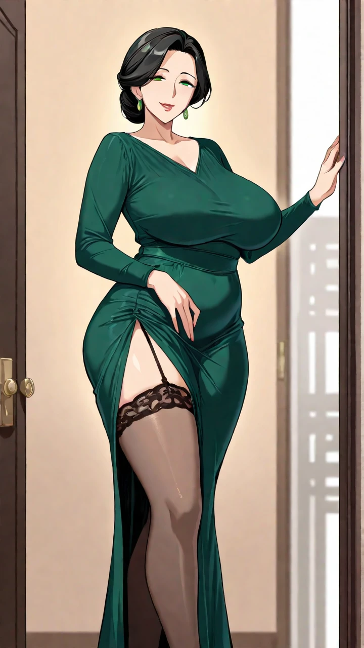 HnMdrkw-KJ , brown eyes, Masterpiece, 8k, top-quality, best quality, official art, Beauty and Aesthetics, extremely detailed, full color, huge breast, garter belt, intricate lingerie, stockings, serpentine body, Cyan e 1 Mulher, Han Women's Media, Hanfu, 