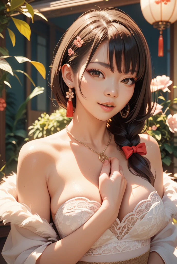 RAW photo, best quality, high resolution, (masterpiece), (photorealistic:1.4), professional photography, sharp focus, HDR, 8K resolution, intricate detail, sophisticated detail, depth of field, extremely detailed CG unity 8k wallpaper, (front light), fair skin, a nude Korean girl in a black(crotchless panties) and OpenNipples bra, K-pop idol, pale skin, blusher, real skin, delicatepussy, Natural(huge boobs:1.35), (short:1.47)high side twin tails, earrings, smiling, thigh gap, dynamic pose, ((see-through, hairyvulva, camel toe, cameltoe)), (spread legs:1.45), beautiful delicate oval face, (beautifuldelicatevaginal:1.5), (spreadpussy:1.5), (focuspussy:1.5), delicate figure, Fine collarbones, lovely red lips, sitting on the ground, outdoors, black, black,