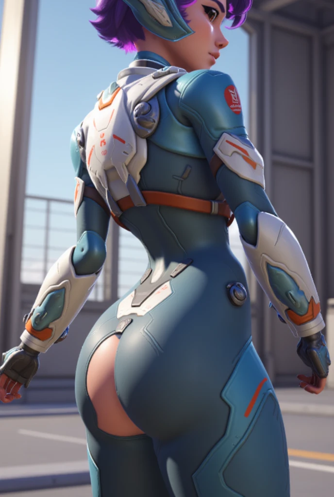 a android, photorealistic, hdr, detailed, fibers, perky breasts, articulated joints, sci-fi base background, artstation, fashion pose, (syd mead:1.3), cinematic lighting, chromatic aberration, beauty, body divided into sections, (antialiasing:1.1), bokeh, no human face, (craig mullins:1.1), ass