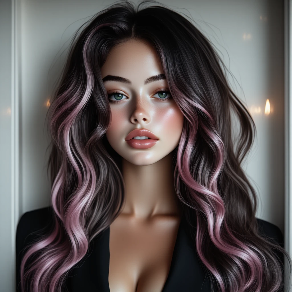 （Highest image quality。top quality。masterpiece。full body photo。）there's one young woman with super super long hair。Her hair is about 5 meters long。彼女は怪談に登場するような妖艶な美しさを持っている。彼女は着物を着ている。場所は月明かりの下のお寺の敷地内。彼女は世界ロングヘアーコンテスト優勝者。彼女の身長よりも長いが床に流れ落ちて引きずっている。ストレートの黒髪。全身の写真。