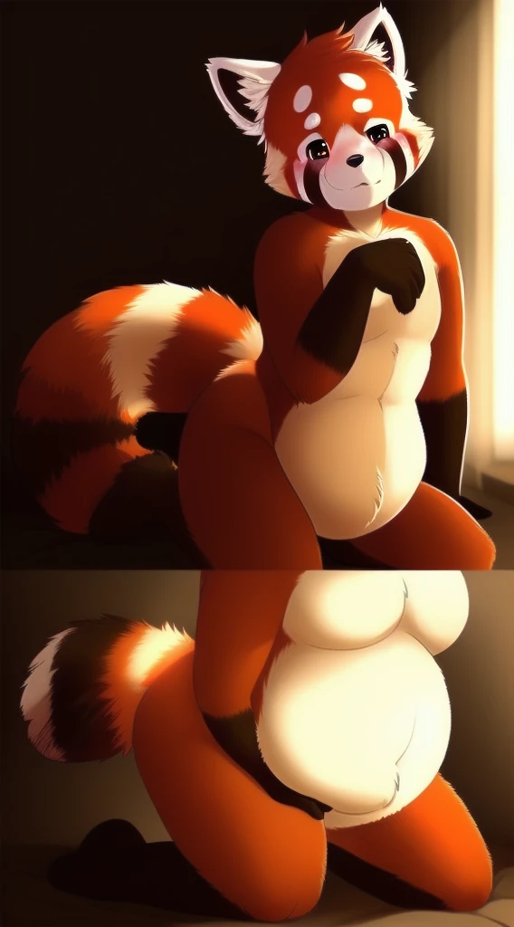 A very obese male red fox、Male red fox lying sideways、Red fox sitting on toilet bowl、The crotch is hidden by the toilet、Very long armpit hair、Lots of belly hair、Bushy chest hair、Very short legs、Screaming facial expression、The face of a barking red fox、Anime-style emerald eyes、A body covered with a lot of fat、Abnormally obese head、A lot of fat on the neck、A belly so obese it covers the ground、Fat gap、Abdomen swollen enough to touch the ground、A huge, mountain-like swollen abdomen、Abnormally fat arms、Overweight and flabby legs、A body that seems to be crushed by a huge abdomen、A body that fills the screen、In a very dirty room、Very dirty toilet bowl