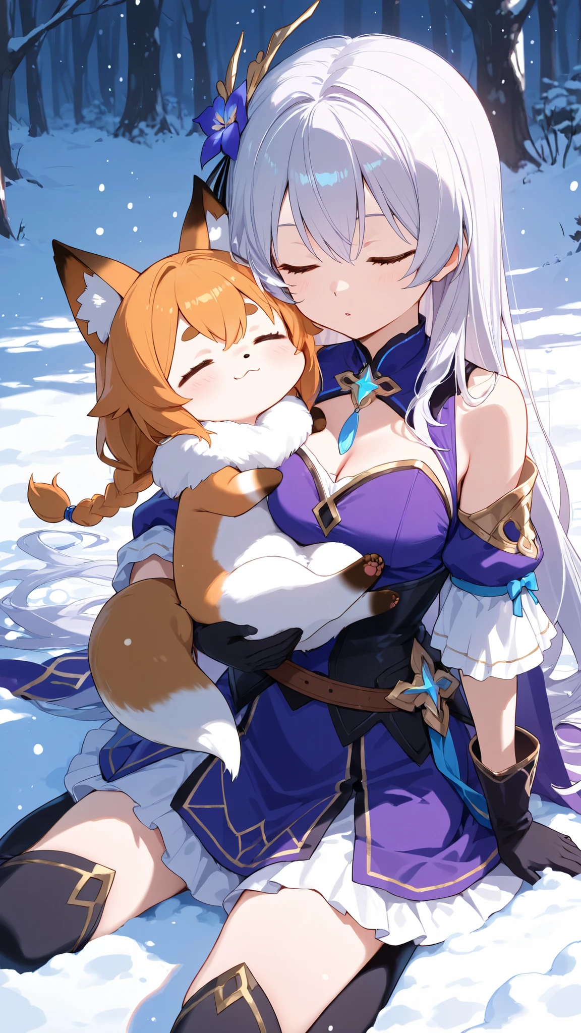 Deep Snow Night、Little Fox Falling to Sleep