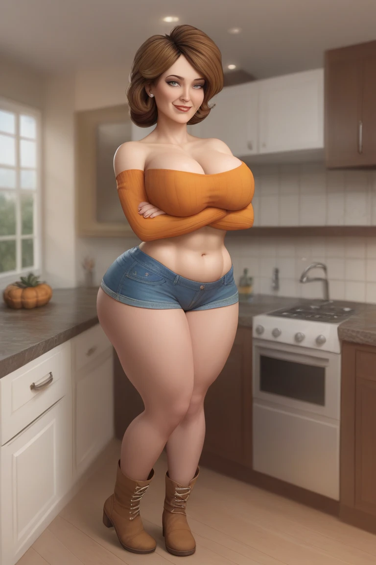 (((masterpiece))), (((photorealistic))), (((8k wallpaper))), (((best quality))), (((perfect quality))), solo, (detailed eyes:0.9), girl, (((20 years old))), red short hair, April O'Neil, (very beautiful), pose: ( standing, ((eating pizza)), sexy pose), face : ( (((very beautiful face))), ((small smile)), (((perfect face))), (((20 years old))), ((thin face)), ((cute face)), ((very young)) ) , figure: ( ((very full body)), ((very thick)), ((very thicc)), ((wide waist)), ((very chubby)), ((very chubby belly)), (very soft), ((very curvy)), ((big breasts)), ((sexy)), sexy pose, ((big deep navel)), ((love handles)), (((one navel))), long legs, fat ass, ((muffin top)), ((thunder thighs))) , clothes : ((tight yellow microbikini))