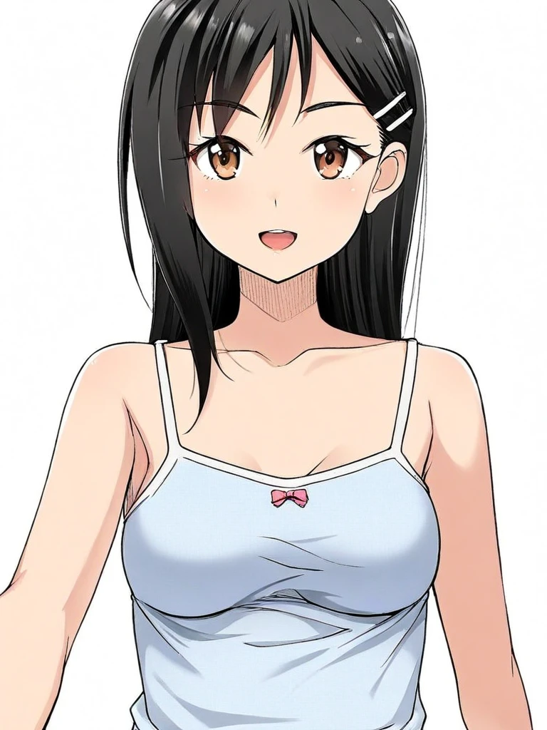 simple background、(​masterpiece、top-quality:1.2)、((facing front:1.2))、With bangs、Young woman at 17 years old、((The upper part of the body:1.2))、Promotional Art、offcial art、(show breast)、(Exposing breasts)、(Expose nipple)、Attach underwear、bra very、pantiy、tits out