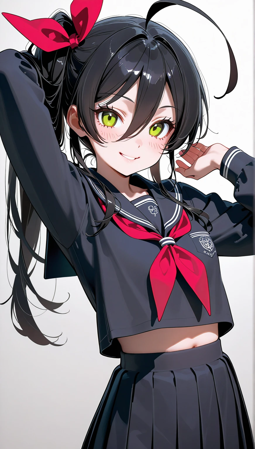 (Ideal:1.1), (perfect:1.1), (flawless:1.1), (highest quality:1.2), (best quality:1.2), street, 1girl, (evil smirk:1.1), (scary smirk:1.1), sharp smirk, (loli:1.2), (child:1.1), (school uniform:1.1), detailed body, sexy thighs, small breasts, short hair, crimson eyes, high quality eyes, 4K, highest quality resolution, best quality resolution, best quality upscale,