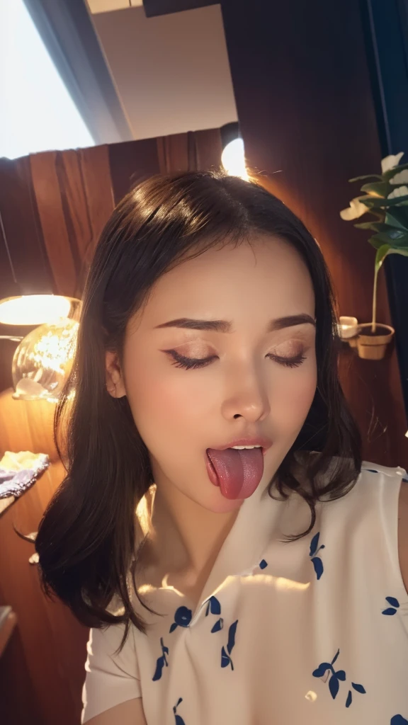 Giant Hot Women,long 舌,Fantasy object for masturbation,((Tape Bikini)),(Black background)