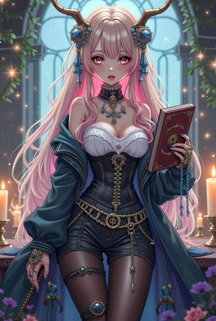 masterpiece, best quality, a couple, mature, adult, different fashion, different color, finely detailed eyes and detailed face, intricate details, happy, fantasy, 18th-century European aristocratic style, noble, garden, baroque, woman with pink hair, delicate, vampire, night