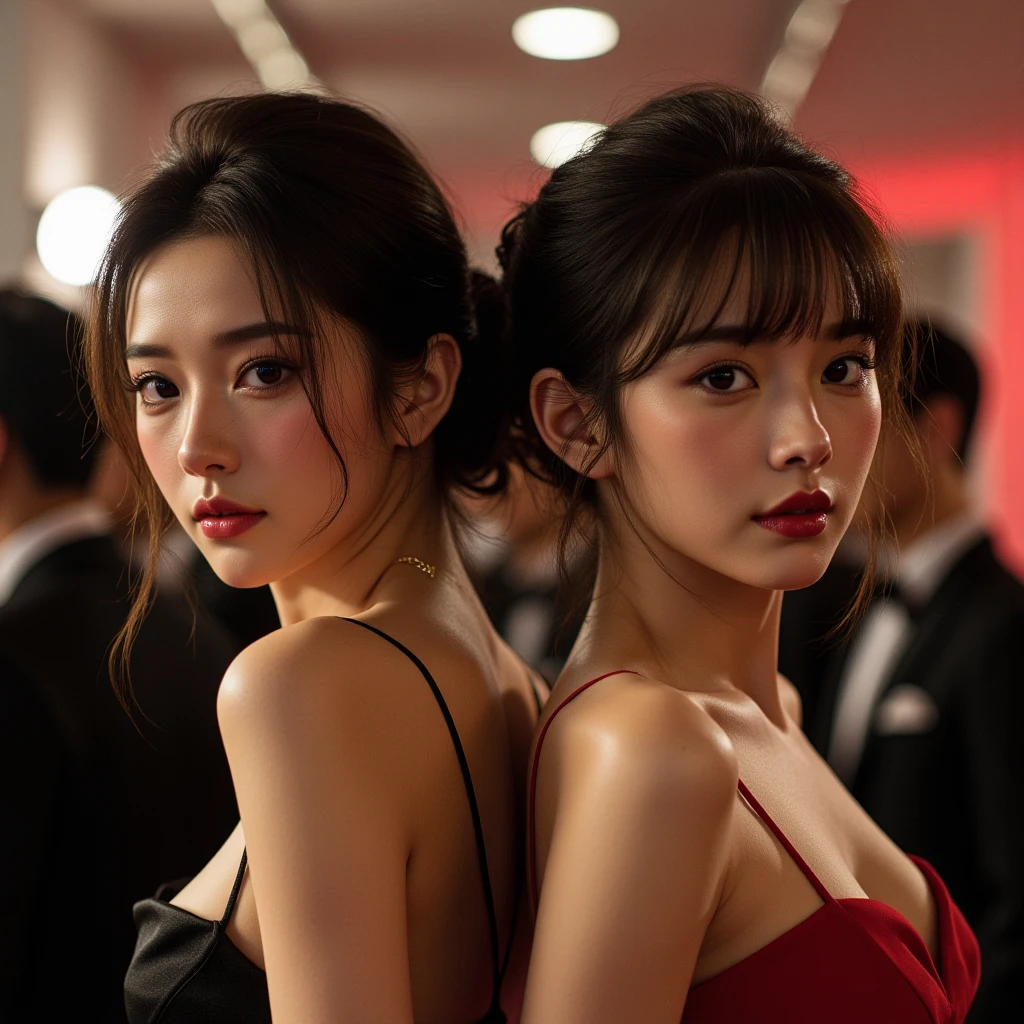 Mother and daughter, naked, hypnotized, dancing