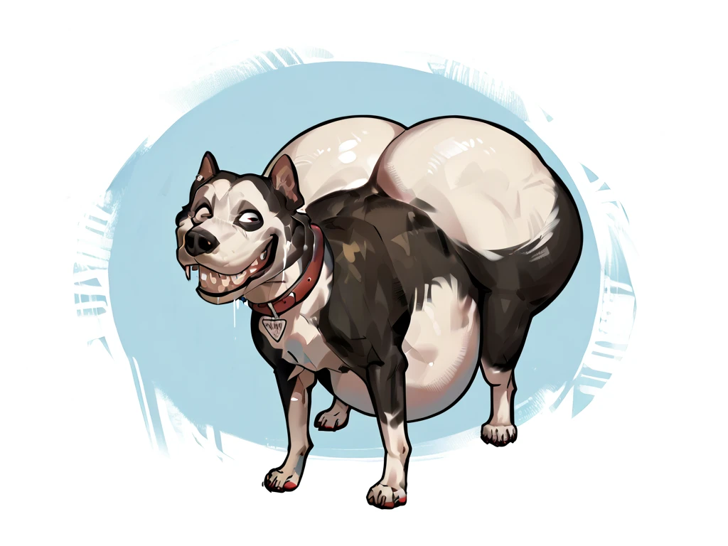 Disney, Disney Style, 2D animation, Masterpiece, 8K, (((flat color))), cel animation, cartoon accurate, bara, 1boy, dog, Mr.Peabody, (black spots:1.6), (Black spots all over body:1.6), white fur, white body, white hair, (long hair:1.7), Blue pupils, nude, 6-feet tall anthro, tall anthro, (huge muscles:1.4), (big pecs:1.2), nipples, big nipples, pink nipples, puffy nipples, penis, humanoid penis, (huge penis:1.6), balls, (huge balls:1.6), tail, (dog tail:1.2), smooth tail, legs, feet, toes, five fingers, five toes, full body, <lora:mr_peabody1-10:1>