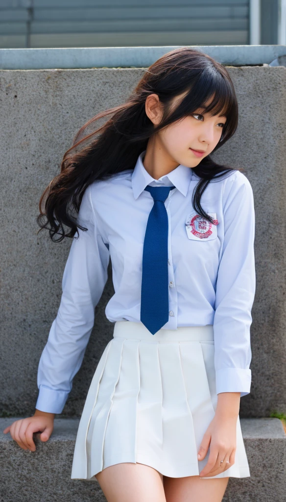 (masterpiece:1.2), Japanese, (16 years old), (a girl),  room, (pretty school uniform), 