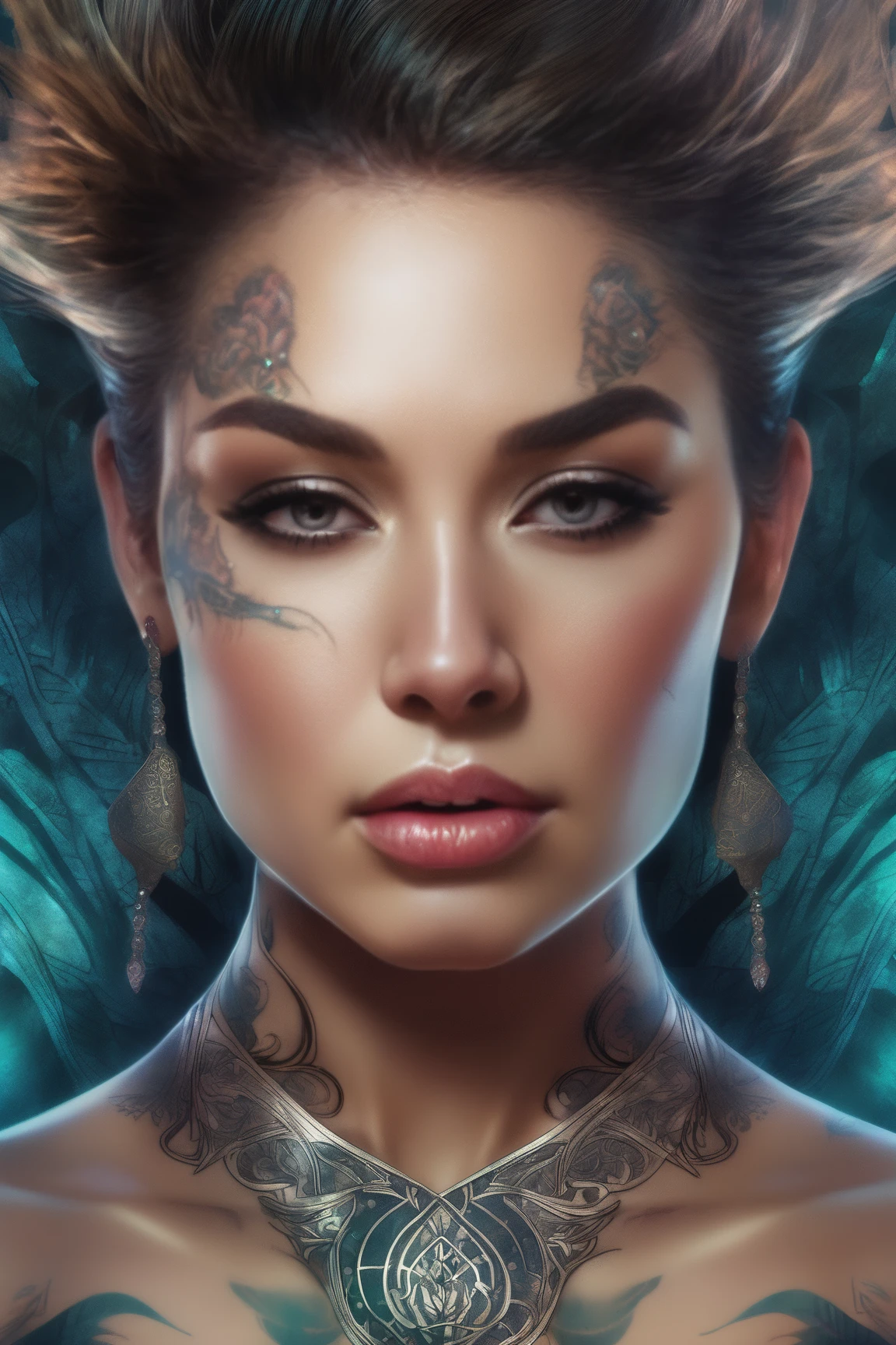 Demon,Warrior,beautiful girl,Beautiful Hair,luxury,wonderful,elegant,complicated,High detail,Digital Painting,Art Station,Concept Art,Sharp Focus,Illustration,Art by Ross Tran,sexy ultra micro bikini,Perfectly beautiful big bust,beautiful abs,Perfectly beautiful designed and detailed face,Perfectly beautiful hair,disaster々Cool atmosphere,Perfectly beautiful and balanced body,silky and beautiful skin,Perfectly beautiful and balanced face,have a magic wand in hand, Perfectly beautiful designed and detailed tattoos,Perfectly beautiful designed and detailed a little face war paint,Use magic,full body photo