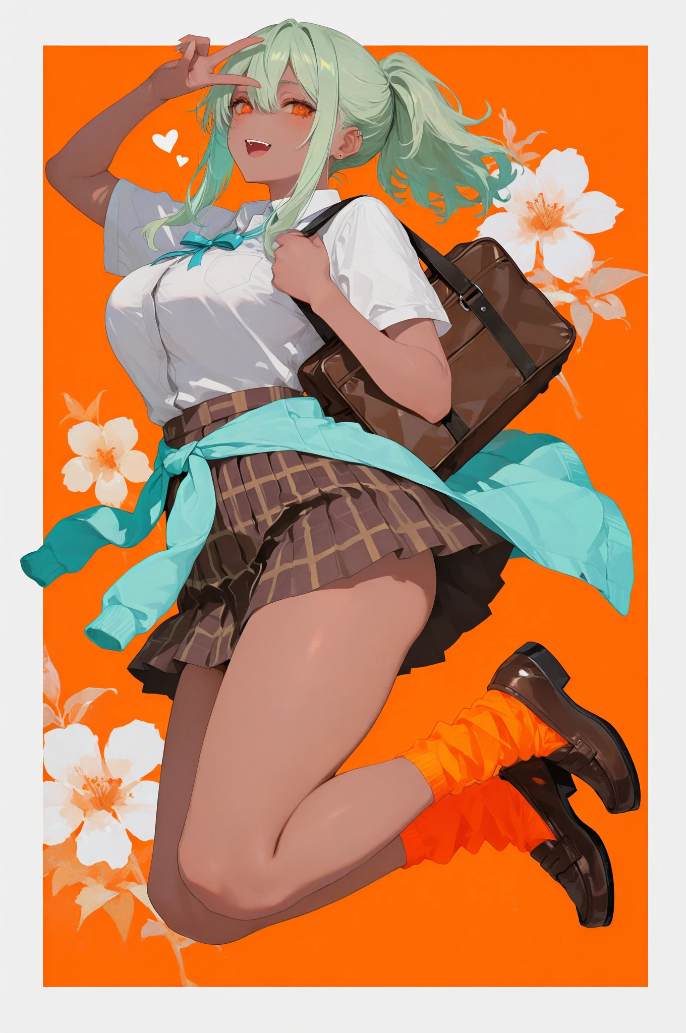 Orange/Aqua/Light Green | Random Colors Challenge