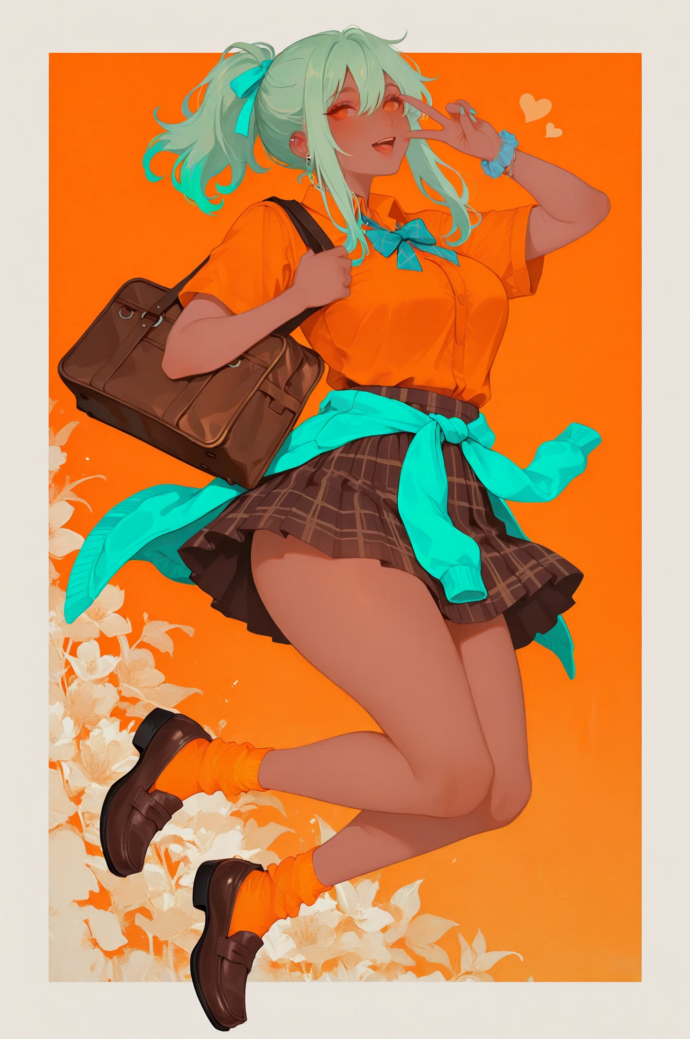 Orange/Aqua/Light Green | Random Colors Challenge