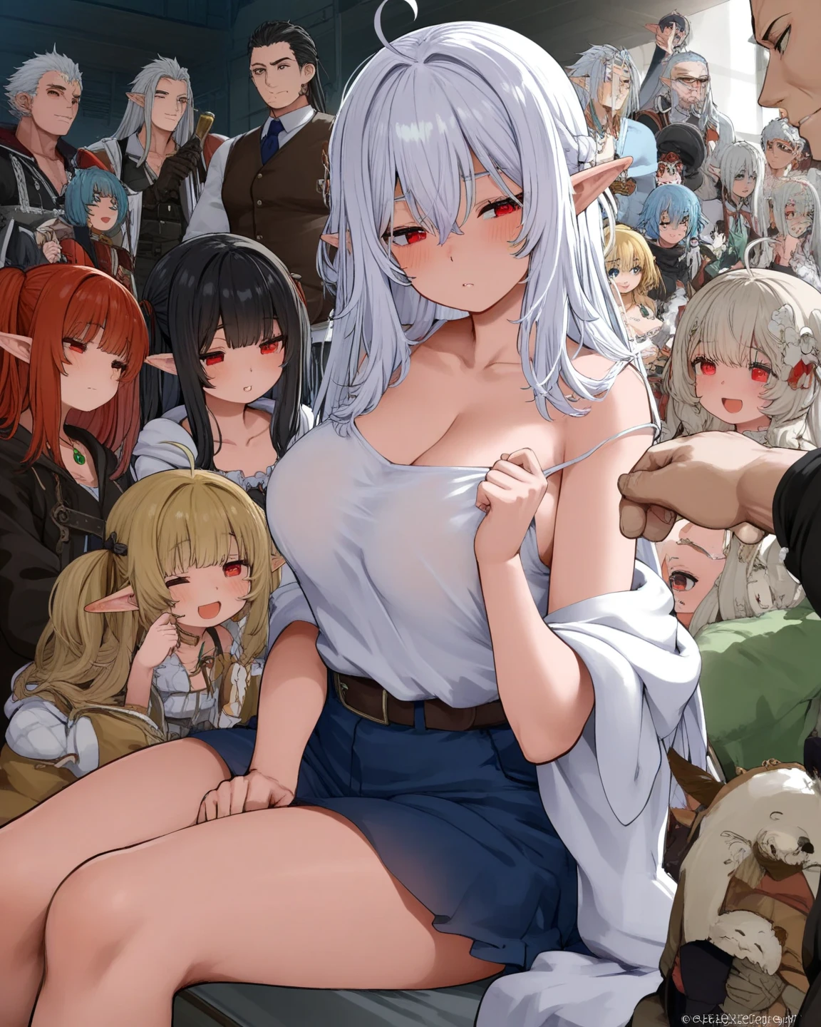 Anime. 1Girl. Cutie. Slave. Dirty tunic. Torn tunic. Slave collar. Shackles. Barefoot. Cold. Runny nose. Nasal mucus. Snot flows from the nose. Sneeze. Sneezing. Strong, desperate desire to sneeze. She sneezed. Snot flowed from the nose when sneezing. Handkerchief. Cover your nose with your hand. Blows his nose. Urinary incontinence. Urination. Urine. Strong urge to pee. She pees on the floor. She peed herself. Diarrhea. Defecation. Poop. Strong desire to poop. She pooped in her panties. She shit herself. Standing. Slave market. Sneezing fetish. Omorashi. Scat. Full height. Whole body. A high resolution. Ultra resolution.