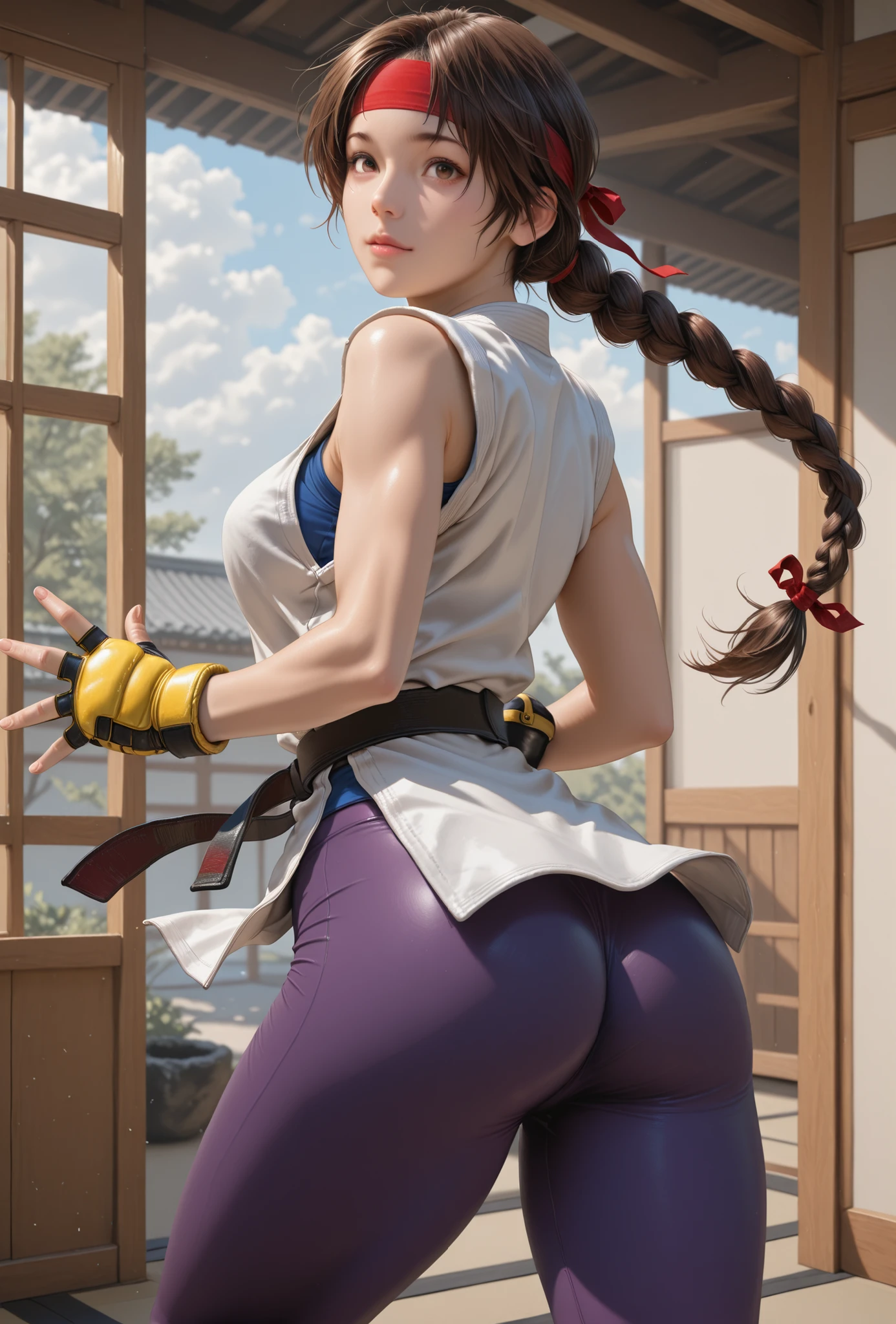 PERFECT MASTERPIECE, EXTREMELY DETAILED CG UNITY 32K UHD QUALITY RESOLUTION WALLPAPER, PHOTOREALISTIC, RAW PHOTO, PERFECT PHOTOGENIC CLARITY, OFFICIAL ART, AWARD-WINNING PORTRAIT, ULTRA HYPER-REALISTIC, ULTRA HYPER-DETAILED, SHINY REALISTIC SKIN, RAY TRACING, UNREAL ENGINE 5.8K, GLOWING AMBIENT LIGHT, The most beautiful and sexy black african girl, (very long rainbow colored hair in a ponytail:1.2), vibrant moonlight eyes, long detailed eyelashes, blushing, full pouting pink lips, curvy body type, full hips, accentuated super huge enormously gigantic tits, cleavage showing(dark african skin, the most beautiful and detailed kimono with mini thong underneath, squatting arching her back in a sexy seductive slutty pov booty pose:1.3), looking back at the viewer, close up pov camera view, sexy seductive slutty facial expression, cherry blossoms blowing in the wind, luxurious bedroom background