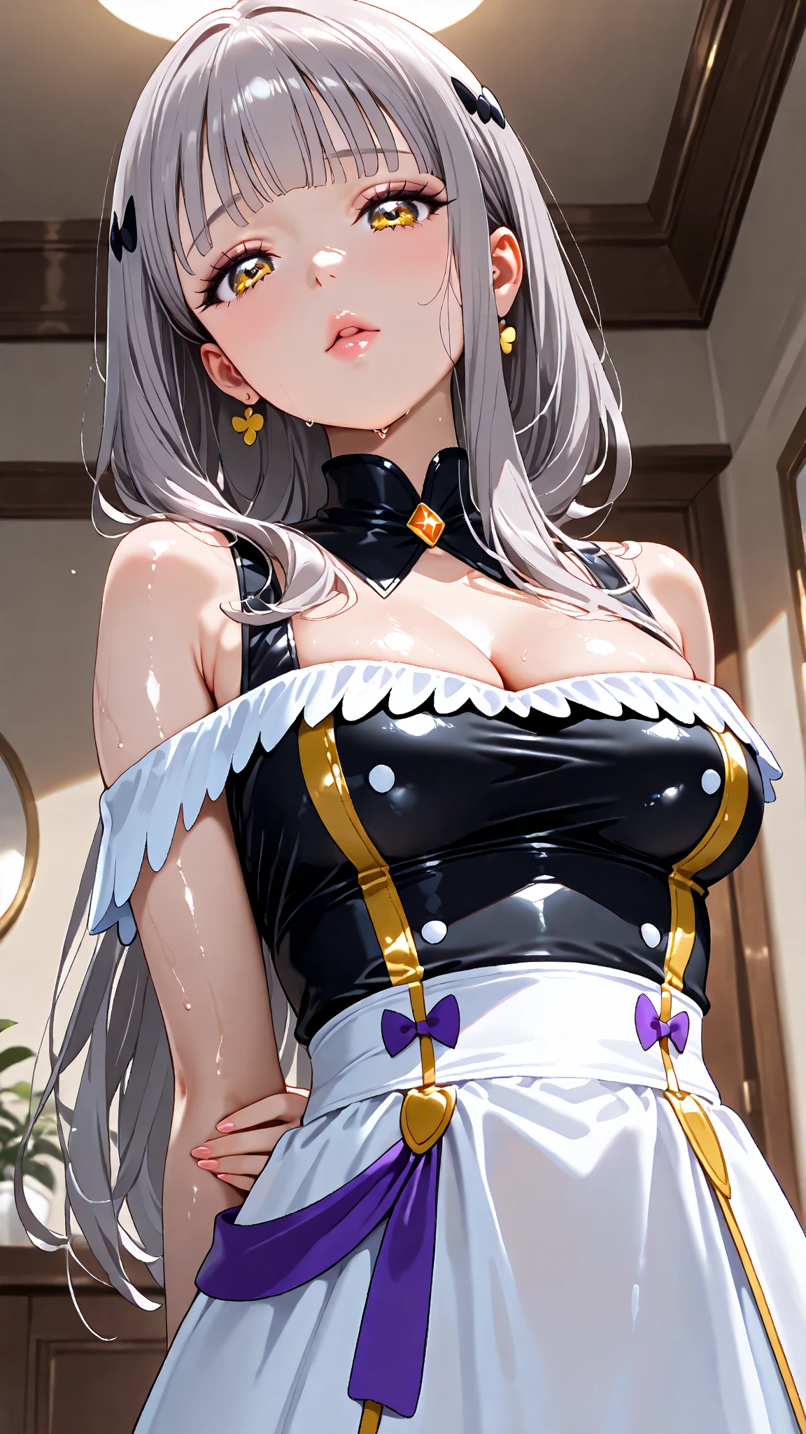 Maria_virtual machine,（Face红，Tears in the eyes，Slobber） 巨大of_breast,(((Cleavage)))of_晚of, 独自of, _School_Become a，,structure_of_until, 更好of_qualidaof, Face_oftalhado, Eye_oftalhados, 高of_solve, Express_诱人of,