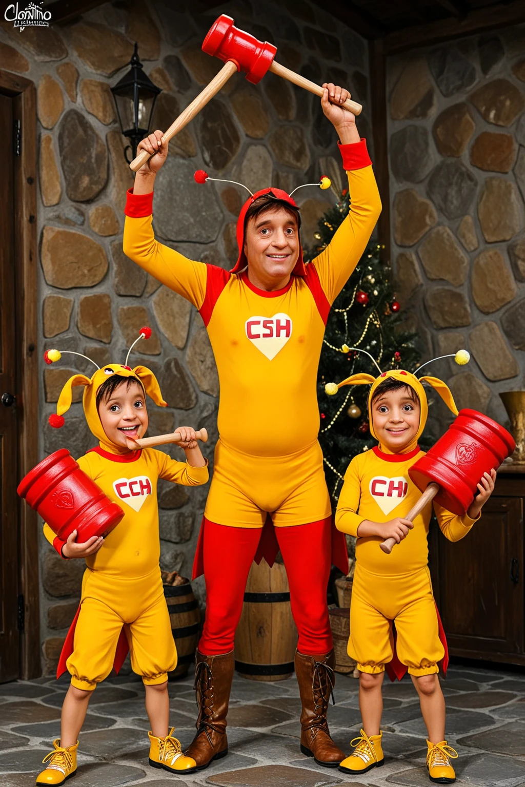 3 chicos adolescentes, en boxers, con un bulto muy grande y largo en la entrepierna, usando disfraces de halloween.se tiene que ver la cara