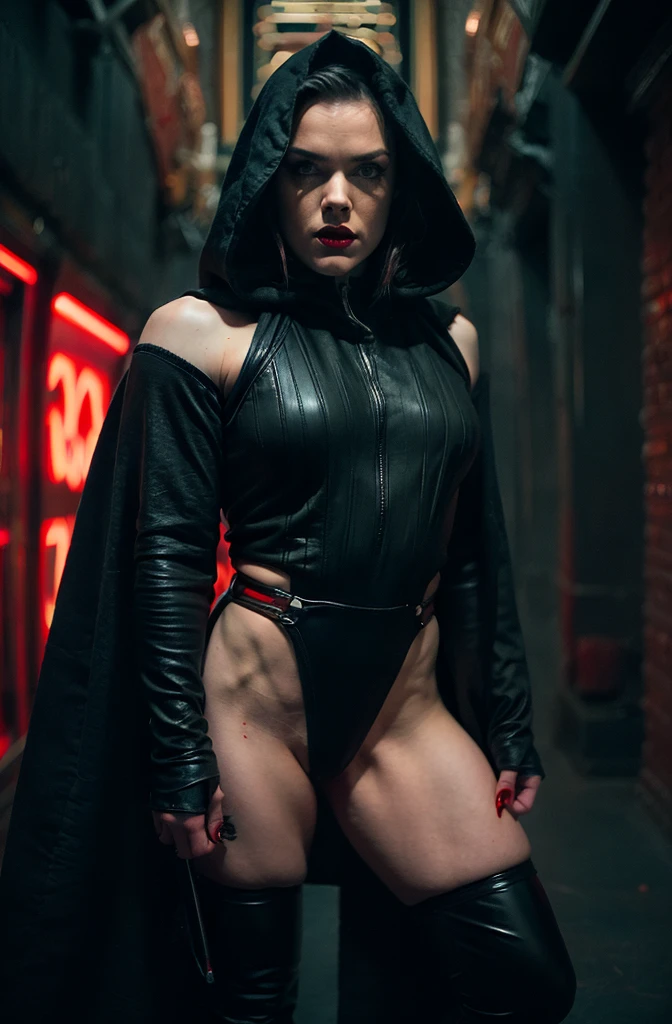 8K, best qualityer, Actual image, details Intricate, ultra details, ultra high reflooring, field of depth,(photorealisitic,realisitic:1.2),work of art,mischief photo, blue colored eyes, Bikini, (red cloak:1.3), neckleace, black gloves, pelvic curtain, mask, belly button, ssmile, standing alone, spikes, thigh boots, High Heeled Boots, standing alone, floor, rua de NovaYork ,
best qualityer, realisitic, photorealisitic, (details Intricate:1.2), (delicate detailed), (cinematic light), clear line, sharp focus, realisitic face, face detailed,
unity 8K wallpaper, ultra high reflooring, (photorealisitic:1.4), gazing at viewer 