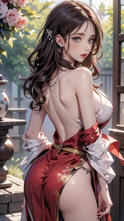 lucy pinder, geisha, portrait, back, hot
