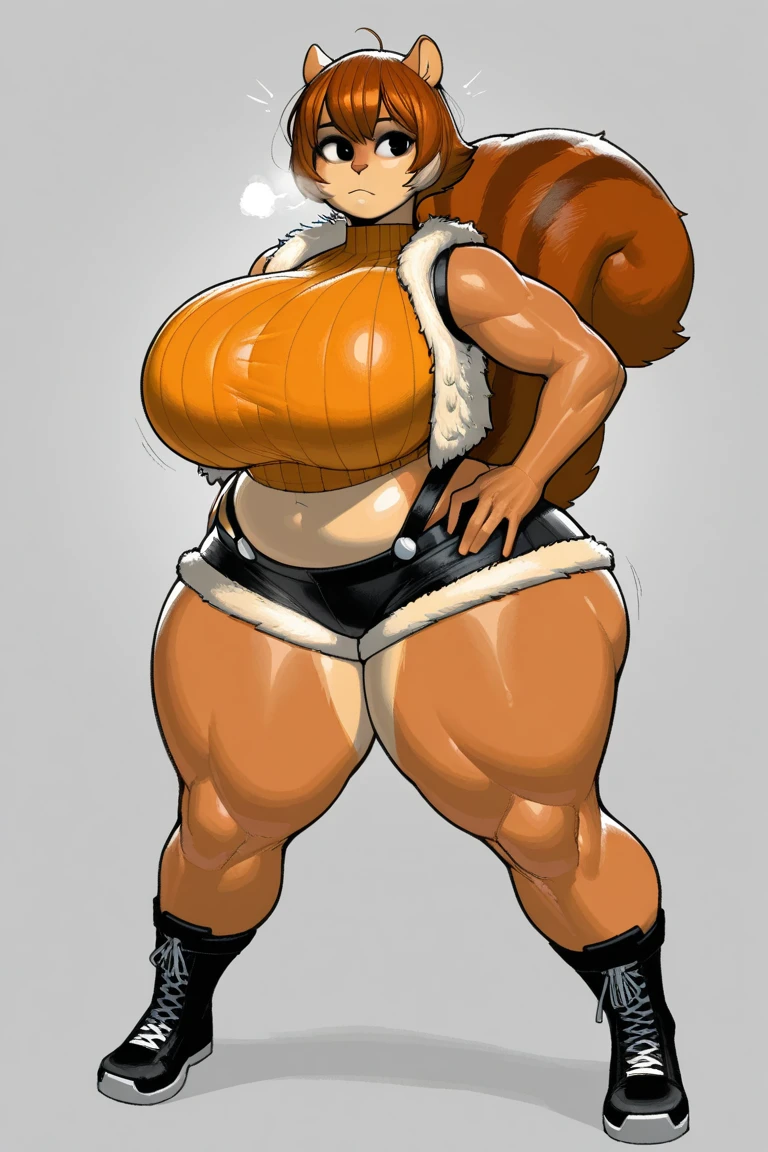 ((masterpiece)),(((best quality))),((character design sheet)), ((full body view)) ((native american girl)) mature face, defined cheekbones, high cheekbones, illustration, native girl, muscular, ((buckskins:1.4)), sexy bimbo, (gigantic breasts:1.7) black hair, ((detailed face:1.4)) beautiful woman, (Fringe clothing:1.4), (thick fur leg warmers:1.6), (beaded moccasins:1.4) (ribbon dresses:1.3) , shiny skin, scribbles and marks,(puffy lips:1.4) , rough sketches, pose, 8k,16k, (simple background, white background: 1.3) beige color palette, brown legs, brown arms, brown face