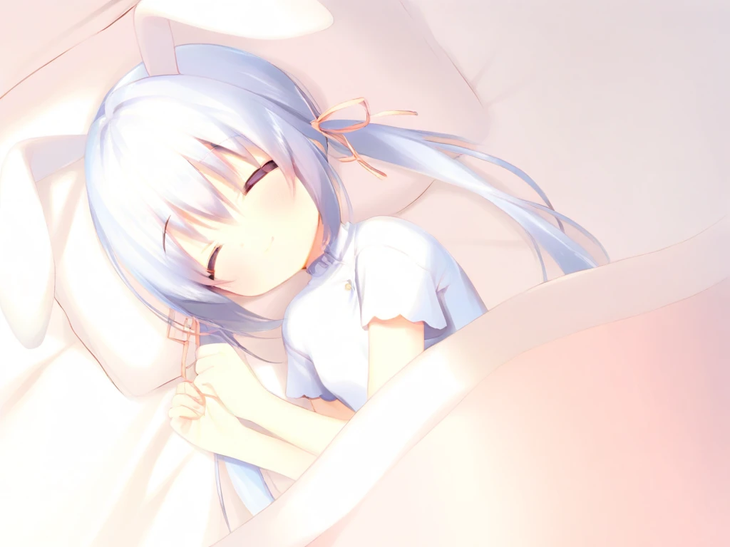 one girl, pure white, my sweet angel, naive, 18 years old, white dress, white hair, light blue eyes, lying on bed, beautiful girl, my daughter, sex, intercourse, incest, insert penis
