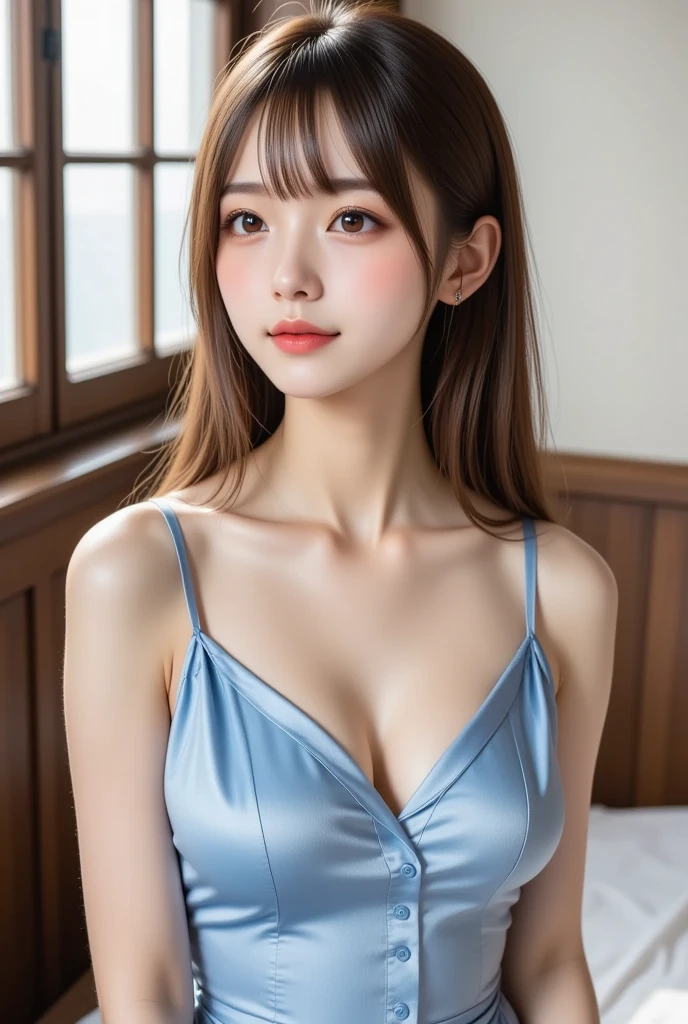 highest quality,Photo quality,Ultra-high resolution,Professional Lighting,15 years old,Beautiful face like an actress,(One-piece dress:1.3)