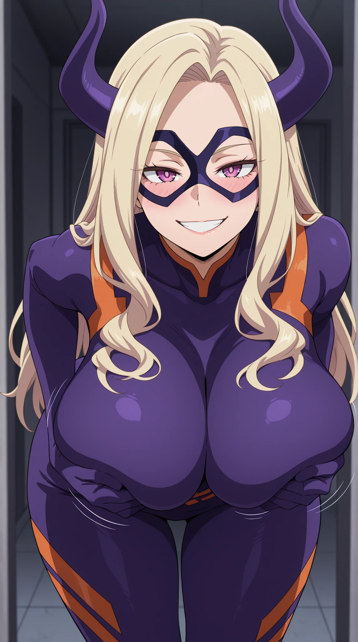 1girl, mount lady, boku no hero academia \\\\\ masterpiece, best quality, very aesthetic, absurdres, newest \\\\\\ sportive body, \\\\\\ by dodok, nyantcha, cutesexyrobutts, by khyle ///// blonde, purple eyes, , 24 years old,, naked, rating nsfw,,big tits, white background, , fellatio_gesture , little stars, close-up