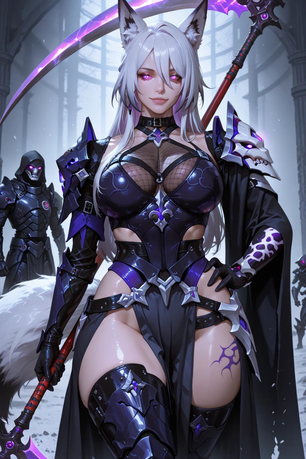 anime girl with white hair and horns holding a sword, drakengard, dark elf princess, holy cyborg necromancer girl, dark witch character, beautiful succubus, shadowverse style, shalltear bloodfallen, succubus | medieval, succubus, pale black armor, white horns queen demon, devious evil expression, dark elf, demon anime girl, best quality, 4k, anime