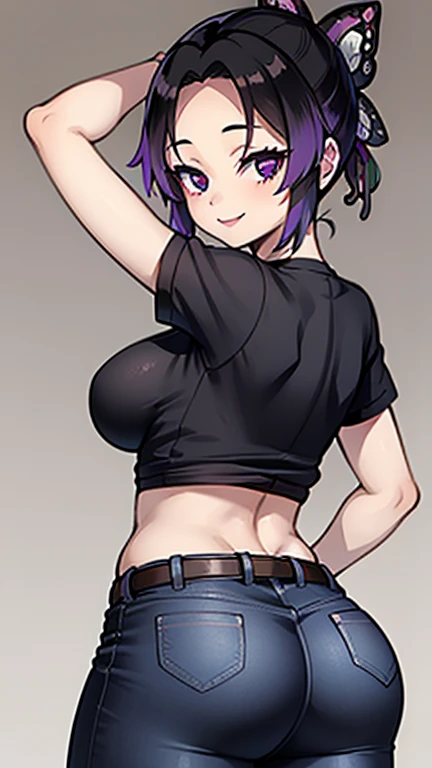 (masterpiece), best quality, expressive eyes, perfect face, 1 girl, solo, defTifa, white crop top, elbow pad, fingerless gloves, suspenders, pencil skirt, black socks, red boots, city, metallic city, night, smiling, standing, posing, upper body, portrait, looking at the viewer, bigboob, Long purple hair