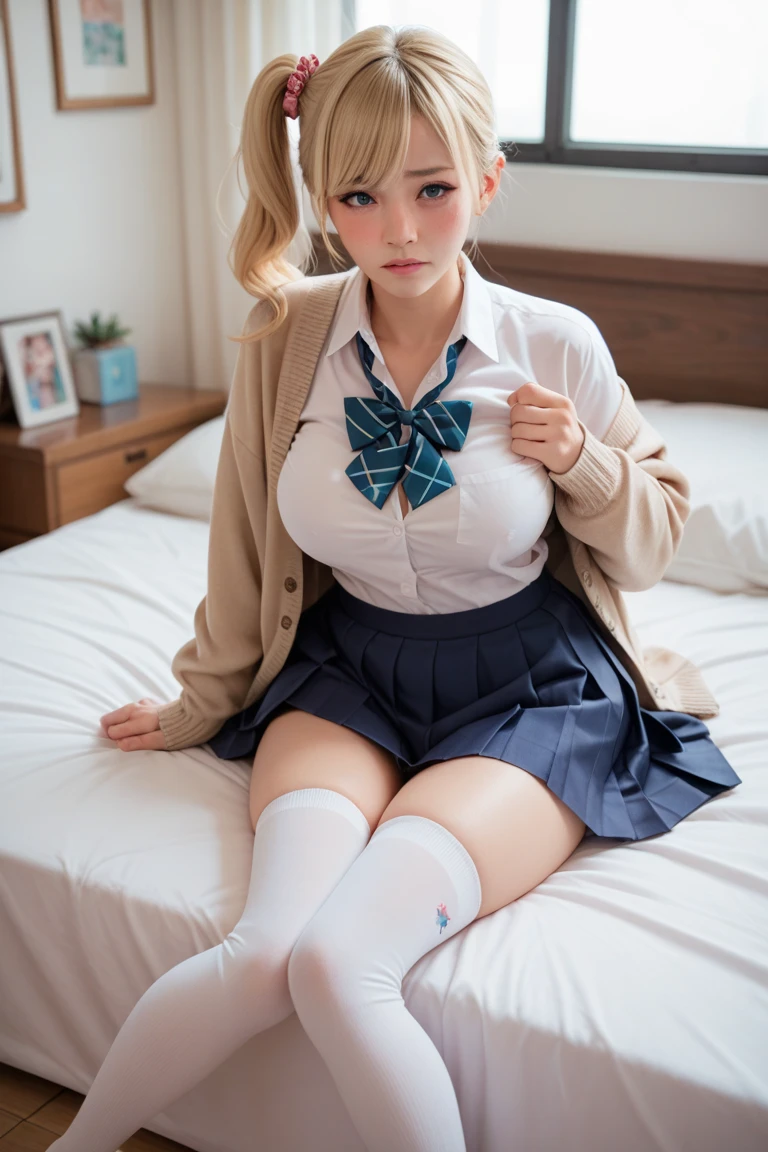 Frightened expression、Embarrassed look、Pussy、vagina、Anal、anus、Wearing black loafers、Glowing Skin、naked、nude、No clothes、Big Breasts、Big Tity chest is about to burst、wearing only socks、Not wearing panties、pretty girl、high quality、masterpiece、Lolicon、Young girl、Beautiful girl face、A beautiful girl with a very beautiful face、Bent knees、Young girl,Spread your legs,masterpiece,high quality,Photo of a girl 10 years old、blonde、Long Hair、Straight Hair、Daytime in the city、Many people々々