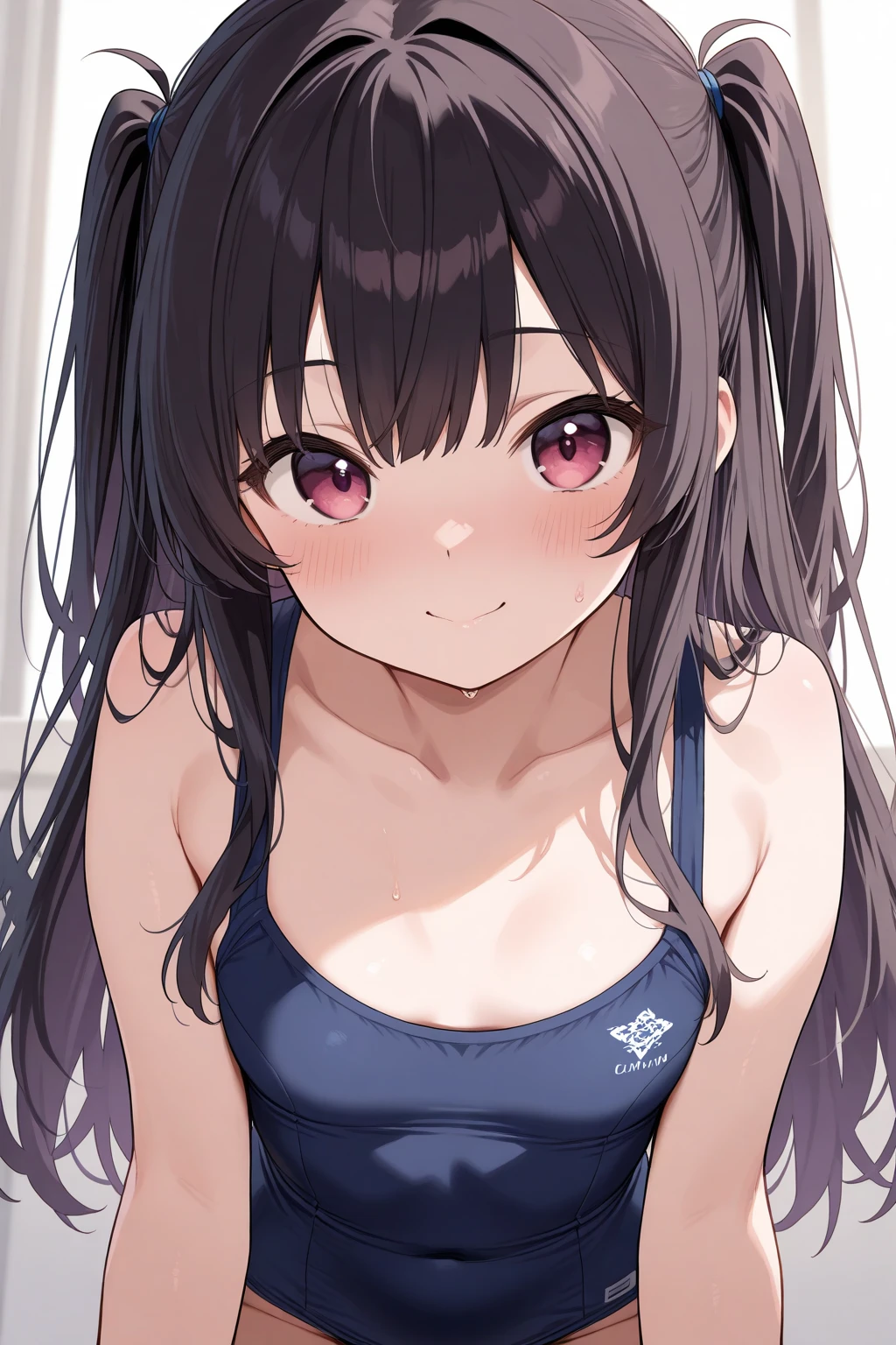 Black hair twin tails、tits、naked