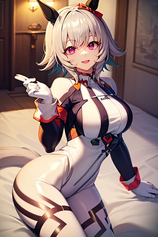 chef-d&#39;artwork, bel art, artiste professionnel, 8k, “artistic style” by sciamano240, Very detailed face, detailed hair, detailed clothing, detailed fabric, 1fille, corps parfaitement dessiné, beau visage, cheveux longs, Cheveux bleu clair , Female kitsune with 9 tails, kemonomimi mode, large sourire, porter des vêtements d&#39;fashionable winter , Cuissardes noires, Jupe crayon noire, Lunettes, pouty lips , joues roses, evening setting in winter, , show details in the eyes, close-up view, regarder le spectateur, marcher sur le trottoir,
