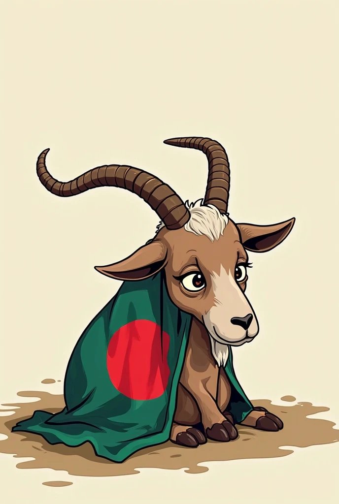 Design a logo of a muscular goat wearing a Pakistan flag shirt, long horns and an angry face