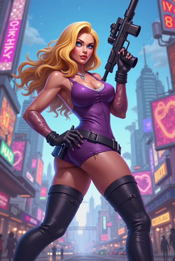 highly insanely detailed, masterpiece, top quality, best quality, highres, 4k, 8k, RAW photo, (1girl),solo,Lorna,blond hair,big hair, long hair,pink leotard, strapless, boots,
large breasts, wide hips,
watercolor,line art,
blurry background,
outdoors, spacecraft, rubble, debris,
( nsfw),
floating hair, wind,
dynamic pose, fighting stance, holding gun, rifle,
(dynamic colors), (random colors),
magic particles, dust particles,
looking at viewer,
<lora:Lorna_V02-000002:0.80>