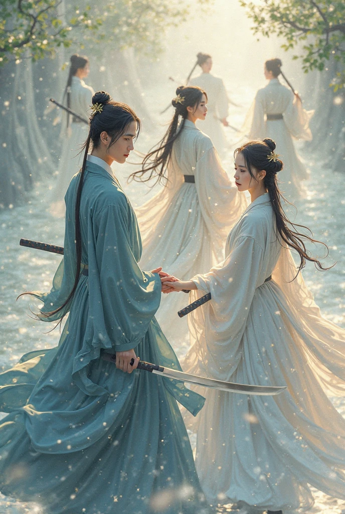 (Male: 1.1), black eyes, oriental beauty, (masterpiece), best quality, Anime, merge, colorful, vibrant colors, illustration, artstyle, fantasy, realistic, animation, (photo_\(medium\):1.0), by Antonio J. Manzanedo, by Jeremy Lipking, lightning, in surreal landscape, smooth, sharp focus