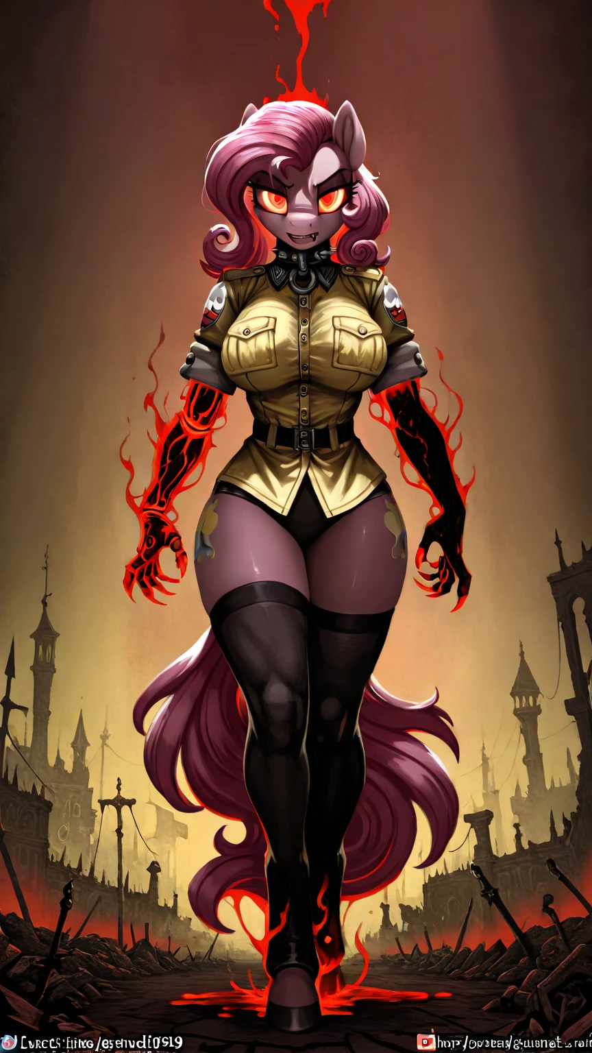 Red skin succubus tiefling, digitigrade legs, full breasts, huge breasts, black horns, wings, huge tail, black leather, crop top, long flowing pelvic curtain, tall, athletic, graceful, thin, long black ponytail. Action scene, whip. Dark scene, explosions, night sky.