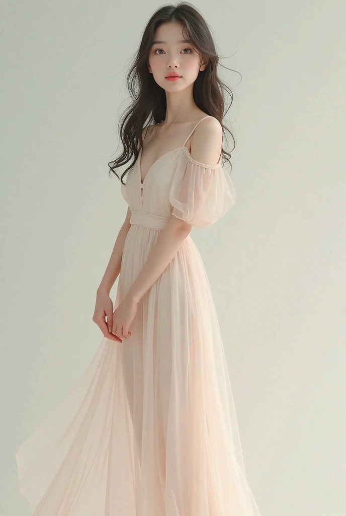 Beautiful full body woman in skirt