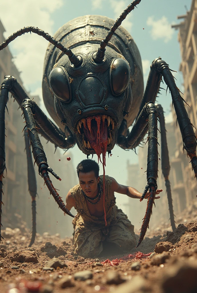 An ant eating a man