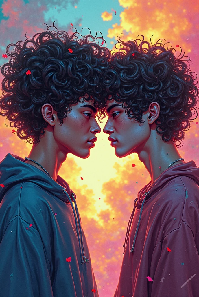 best quality, masterpiece, highres, 2 guys, boyfriends, princes, crown, kiss, earrings, beautiful face, upon_body, tyndall effect, photorealistic, dark studio, rim lighting, two-tone lighting, (high detailed skin: 1.2), 8k uhd, dslr, soft lighting, high quality, photography, high resolution, 4k, 8k, Bokeh