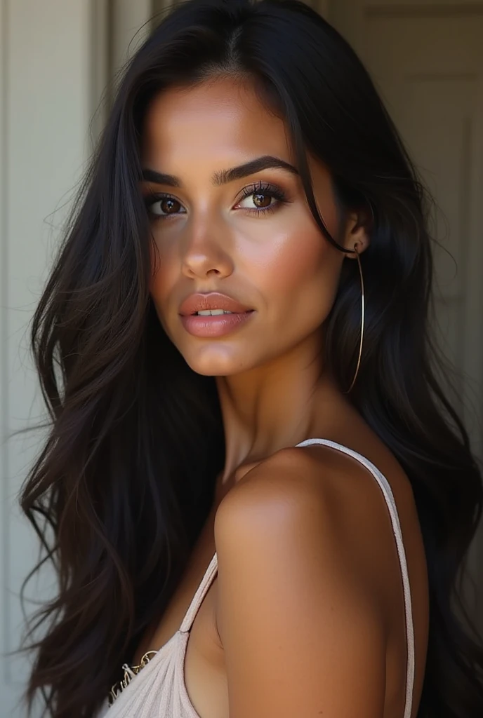 Attractive woman with Latin features 
