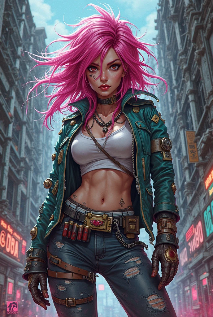 (Artwork, best quality:1.2), 1 girl , ((side view)) , cinematic, comic style, intrincately detailed, "Punk Girl",(( in dynamic sexy pose)) ((spiky mohawk hair, red punk hair, angry face, wearing a black jacket, chains, Rocket style, tattooed girl , hot body, abs, bikini boobs) . (((Realistic skin, skin Textures, glowing skin, detailed eyes, realistic eyes))), Shallow depth of field, vignette, highy detailed, high budget, bokeh, cinemascope, temperamental, epic, marvelous, film grain, grainy. ((Abandoned Graffiti Wall Background, garbage, cinematic lighting )).