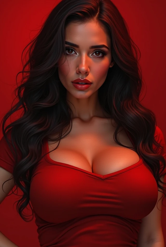 there is a woman with a heart shaped object in her hand, cleavage, thick lips, sie boob, portrait sophie mudd, thick red lips, 🤤 girl portrait, jaw-dropping beauty, large full lips, asian female, amouranth, deep red lips, sexy girl with dark complexion, sexy lips, jaw dropping beauty, sexy red lips