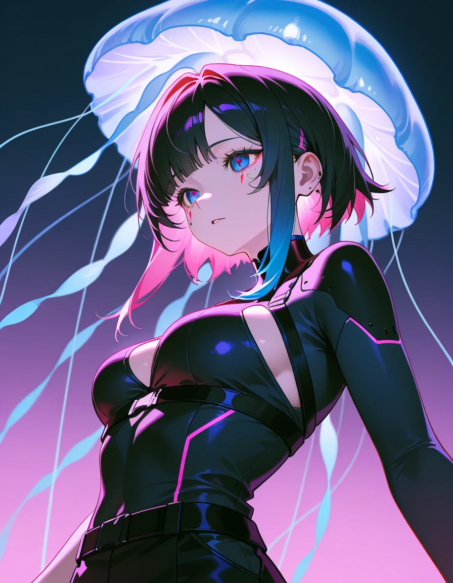 (best quality,highres:1.2),ultra-detailed,realistic,photorealistic:1.37,a beautiful girl (Elen Joe - Zenless Zone Zero) model in a pop style,18 years old,long legs,medium breasts,extremely detailed face (with emphasis on azure eyes),She is dressed in provocatively erotic outfits that emphasize her slender sexy body,bent down, lifting her ass to the top,more sexy pose,illustration,colorful pop art style,dynamic lighting,neon colors.Nsfw