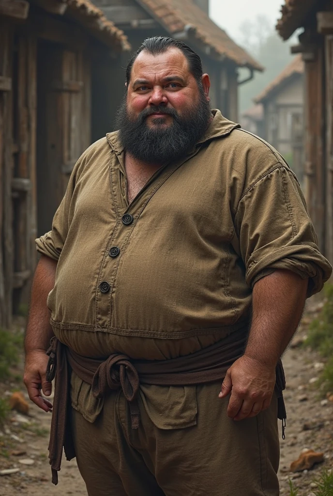 Dwarves are a fictional character archetype that typically have short but robust bodies and are known for their incredible strength. Their skin color is usually gray or brown, and their hair is typically dark brown or auburn and short and stout. Dwarves' features are often rugged with prominent beards or goatees, which are considered indicative of their brawn and fighting prowess. They have dark-colored eyes and heightened vision due to their long periods of subterranean living.Dwarves typically wear heavy clothing and leather goods, which are made to be durable and protective during their mining and crafting processes. Their broad and powerful hands are highly regarded for their skilled craftsmanship, from building homes to the forging of weapons and armor.Generally, dwarves are known for their bravery and stubbornness. They value tradition, respect for the law, and family honor, which they take pride in. Overall, the dwarven archetype is widely used in culture to represent a variety of characters, including warriors, miners, craftsmen, and elites in various fields.The gentle sunshine and natural scenery under the sunlight: The sunshine is a source of vitality for life. It shines on all things in nature, makes all plants and trees full of vitality, and gives natural scenery a gentle and warm aesthet, (handsome mature man plump chubby morbid extremely thick thighs bulging belly fat), older man, gray hair, white man, wearing , hairy chest, hairy belly, bare overalls, gloves, , bulge, detailed glade on clothing, (fat and corpulent: 1.3), full beard very long, looking at the viewer, handsome man, detailed eyes, symmetrical face, mischievous smile, robust, mustache, longer hair, his body is lying sideways on the floor, front view.