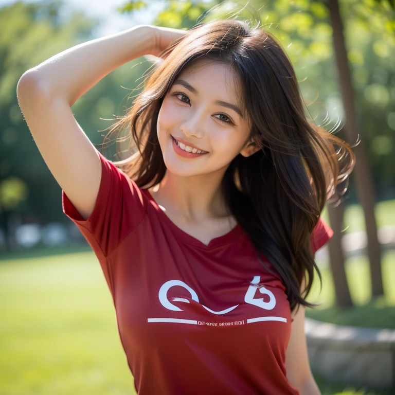 arafed asian woman in เสื้อแดง posing for a picture, Wear a volleyball shirt.,  mature woman, gigantic bust,  | RTM germs, big breasts, Chest size 36 inches, beautiful south  ponytail,) long, Flowing hair, korean woman, gorgeous young korean woman, ponytail, beautiful young korean woman, Korean girl, korean woman, Jae Yeon Nam, beautiful asian girl, young asian woman, Beautiful Asian woman, cute korean baby face, Gorgeous Chinese model, Chinese girl, bright and sparkling, หญิงKorean girlที่สวยงาม, red)