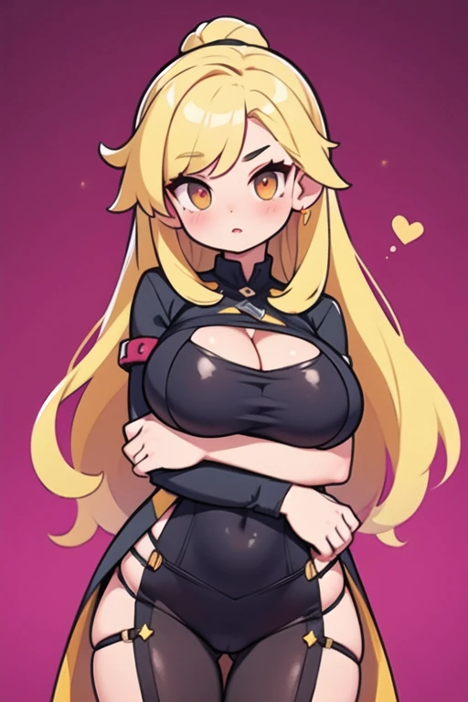 masterpiece, highest quality, 4K, Photorealistic, bokeh, enlightenment,1 perfect portrait of a girl, (A fascinating eye for perfect detail:1.2), colorful hair, (gradient hair), (neon yellow hair:1.6), (Cat ear:1.2), fantasy background, (exposed bare shoulders), (long-term alienation_sleeve), (lean forward a little), head tilt, movie lighting, oversized clothes, (seductive pose:1.4), (neon yellow background:1.6)