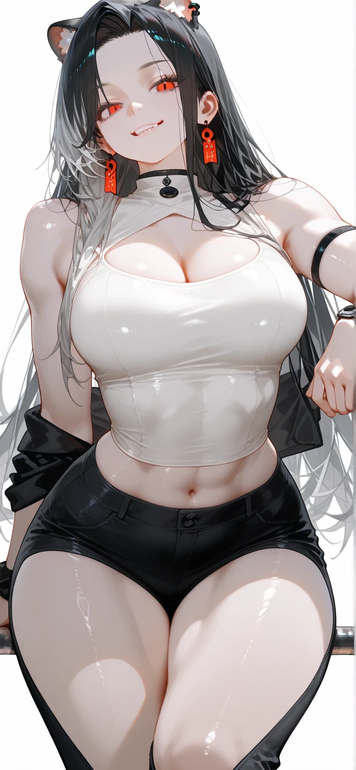 blonde wavy hair、cute anime face、thick thighs、8K、4k、highest quality、(High resolution:1.6)、noise reduction、((glowing green eyes、high detail eyes:1.5、Sweat、blush、open your mouth))、(SFW huge body:1.5)、(((model pose)))、(white calvin klein underwear)、(sexy back view、arched back、T-back that digs into your butt、emphasize the buttocks)