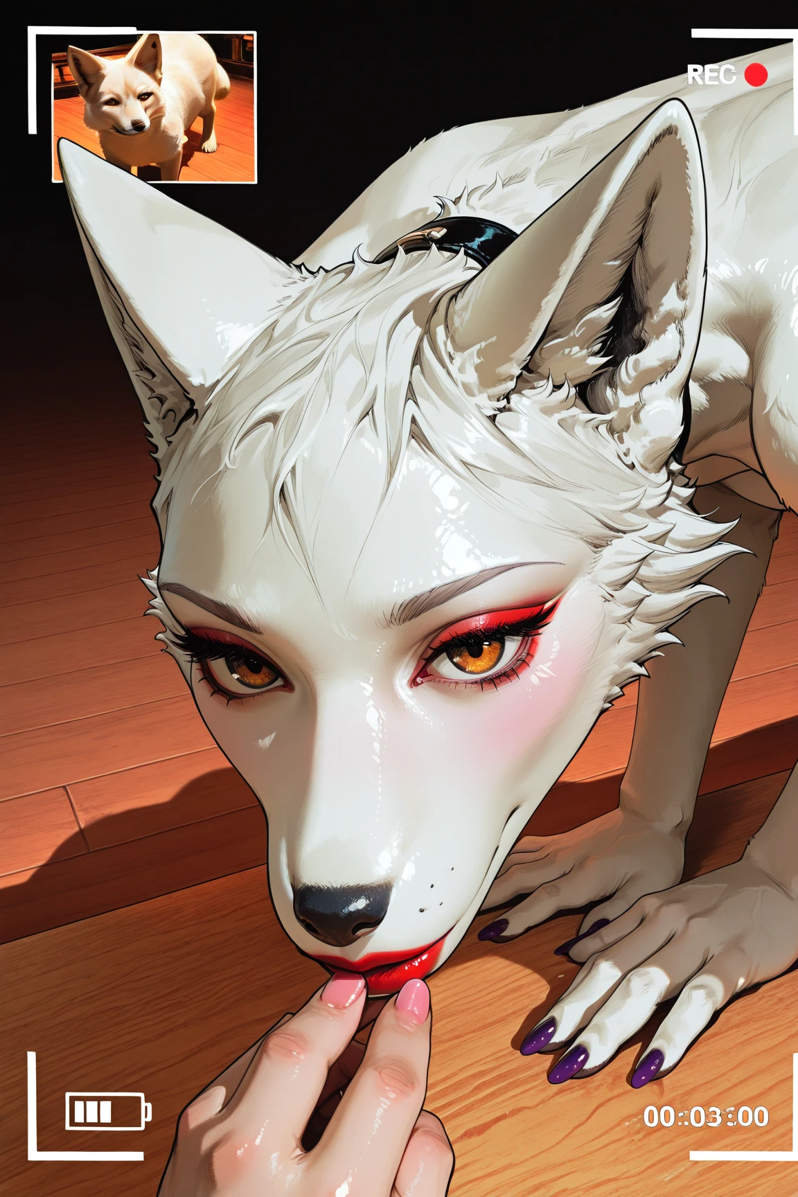 (a young black female wolf furry with white fur on belly&limb's edge&jaw), black fur, cat-like face,white fur on jaw , white fur on belly, white fur on limb's edge, long white hair, straight bangs, brown eyes, tummy, fang, nude, in japanese hot spring, in onsen,pussy, (a huge black male cat furry, huge pink penis), fellatio, deep throat,size differences, bigger male smaller female, incest, moaning,choking, suffocating, tears, runny nosw with semen, cum, painful, first person view