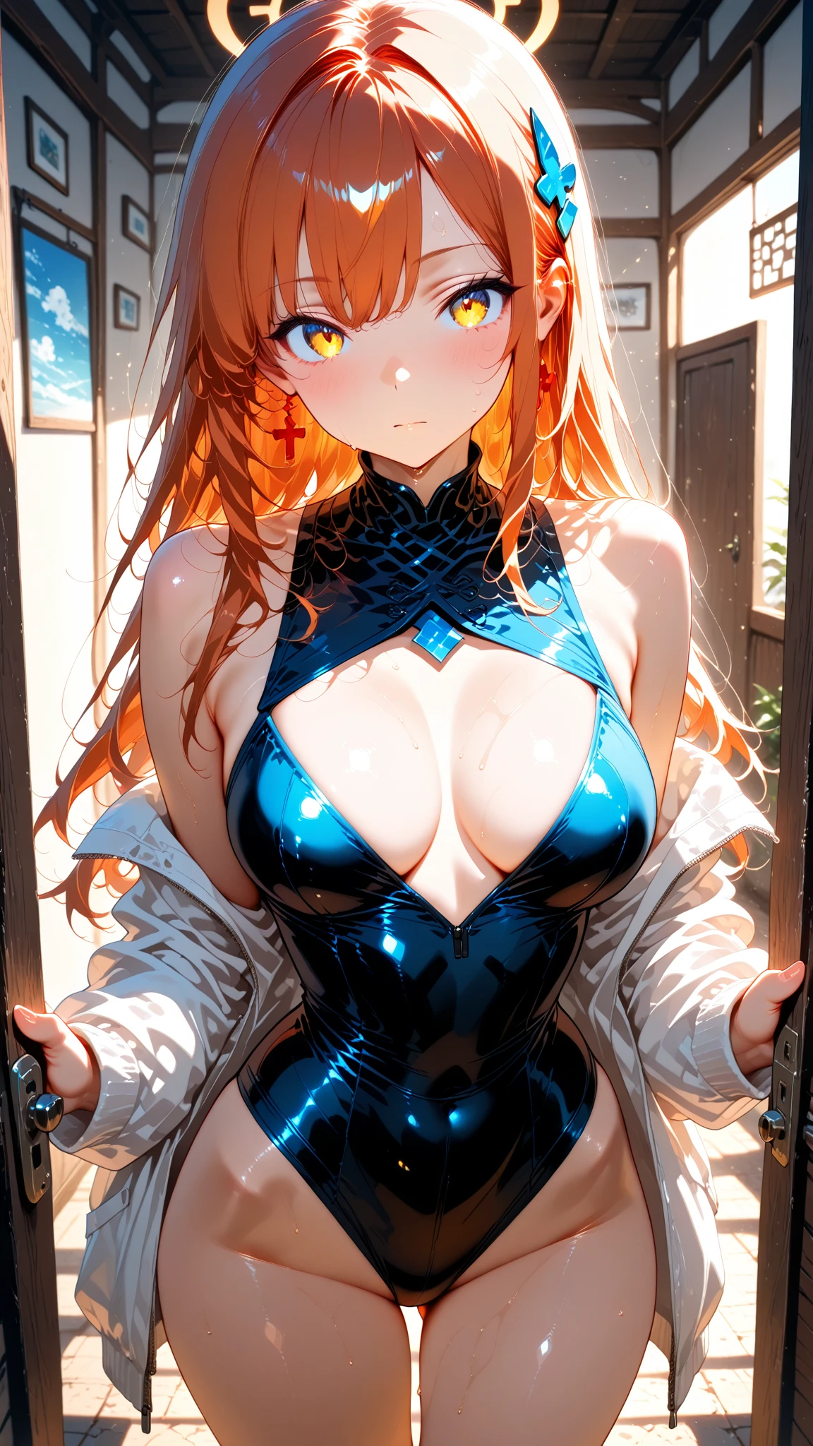 (Shiny yellow:1.5..Shiny purple:1.8)、(アヘface:1.6)、(Long Curly Hair:2.5).(Browsing Caution:1.5), (Breast compression:1.5).(squat, Spread your legs:1.9)、(Leg spread:1.8).(Light Red.2tone hair:1.8).(Huge breasts:2.8).(showoff breasts:1.8).(Browsing Caution:1.8).(Wet Skin:2.1).(Cute older sister:1.8)、(Shiny skin:2.8).笑face,冬のatmosphere、Clothing store、shopping、(Nipples are visible:1.9).(Shiny blue.Shiny cyan. hair:1.8).1woman18歳、(how:1.8)、(Wet Skin:1.8) .(Shiny skin:1.9).for example: Rule of thirds composition, Beautiful sparkle, Romanticism, delicate design、The most beautiful々color, particle,kind, Magic Light美しい18歳、(Cat ear:1.5)、Like Fujiko Mine、Beautiful Eyes、笑face、atmosphere、Ocean、Dance vigorously、(( Cowboy Shot,))、銀 Hair、Sweat、、Big Breasts、art、超High resolution、Highest quality、masterpiece、kind, Magic Light(((Angle from directly below:1.8))), Beautiful details, 16K, Absurd, masterpiece, Very detailed, beautiful girl, ((Shiny orange with feminine embroidery and shiny details&Shiny sheer panties:1.9)),One Girl、NFSW, face, (((toru asakura:1.37, alone))), (((faceのクローズアップ))), (美しいface, かわいいface, 詳細なface), ((())), (((細部まで美しい緑colorの目))), break, (((sunny))), (((Stage Live))), (((Redhead、Earrings、Gradient Hair、Multi-colored hair、Parted bangs.Pure white idol costume))), break, Very detailed CG 統合 8K 壁紙, very fine 8KCG wallpaper, Anime Moe Art Style, Cute girl anime visuals, アニメWindのポートレート, アニメWindに, Beautiful Anime, 8K Anime Art Style, アニメWind、8K animation with detailed drawings, (masterpiece, Highest quality), High resolution, Very detailedな, Ultra Sharp, Cinema Lighting、Upper Body、Ultra close-up footage、High resolution、超High resolution、8K、Glowing Eyes, blue sky、Sparkling eyes,Happy, Sparkling eyes,Happy,Reaching out ,hand in front,浮かぶhair, 光沢のあるhair,Outdoor, Wind,Sparkling eyes,Happy,Sexy Body,(Perfect Anatomy:1.2),((Perfect hands:1.2)),Shoot from the side、Highest quality、Complete limbs、Full Finger、、sing、Dancing、大きな笑face